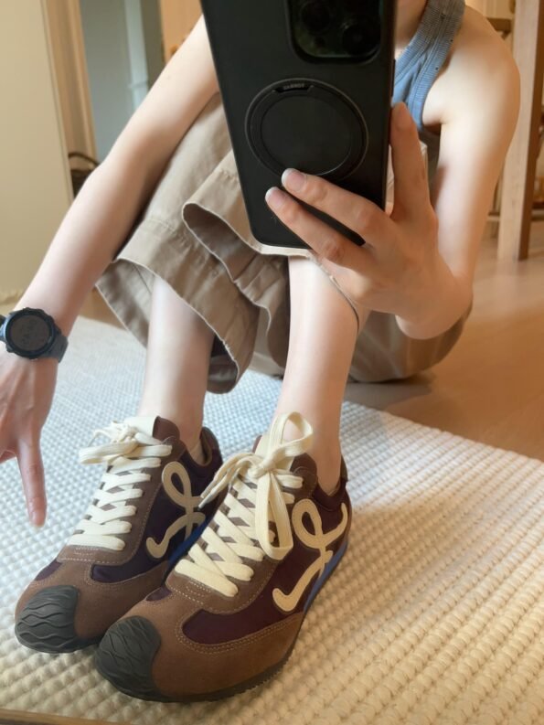 Brown trendy shoes