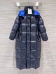 Women’s FW21 Long Hooded Down Coat – Color Block Puffer Jacket Winter Warm Parka