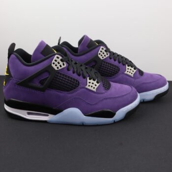 Unisex High-Top Retro Basketball Sneakers – Imperial Purple Court Shoes with Cushioning and Support