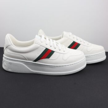 White Chunky Platform Sneakers – Minimalist Street Style Comfort Shoes