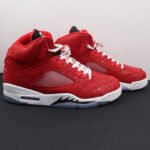 Red High-Top Retro Basketball Shoes – Classic Cushion Street Performance Sneakers