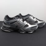 Black and Silver Retro Running Sneakers – Unisex Chunky Sport Shoes with Cushion Sole