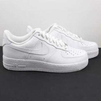 Classic All-White Low-Top Sneakers – Unisex Everyday Casual Leather Shoes