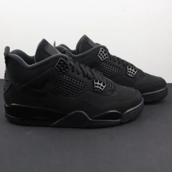 All-Black High-Top Retro Basketball Shoes – Minimalist Street Court Sneakers for Men & Women