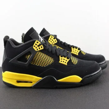 Black and Yellow High-Top Retro Basketball Shoes – Street Court Sneakers for Men & Women