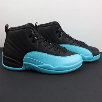 Black and Gamma Blue High-Top Retro Basketball Shoes – Premium Court Performance Sneakers for Men
