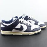 Midnight Navy and White Low-Top Sneakers – Unisex Retro Streetwear Casual Shoes